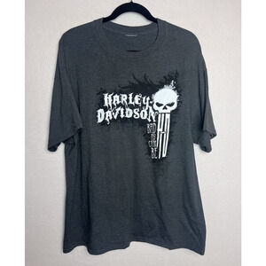 Harley Davidson Men's Short Sleeve Dark Gray Skull Graphic Leesburg, FL SEE DESC